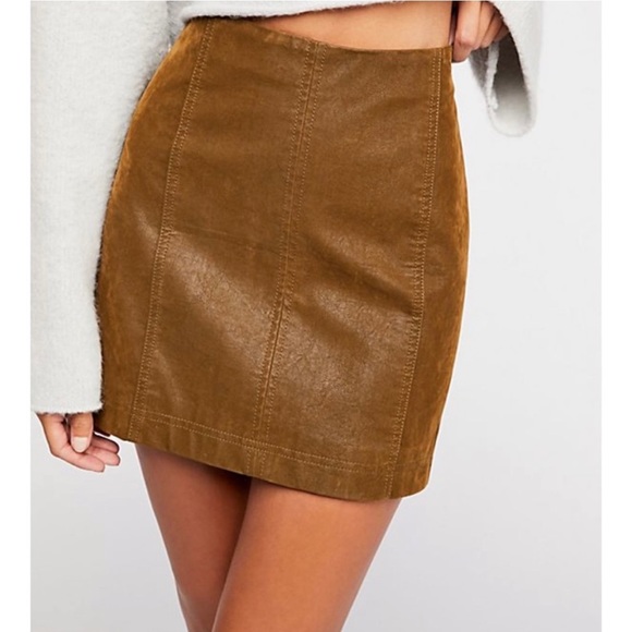 Free People Dresses & Skirts - Free People Modern Femme Vegan Mini Skirt Honey
